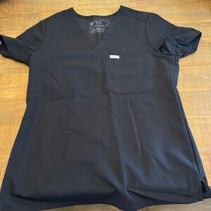 Figs black scrub top XS